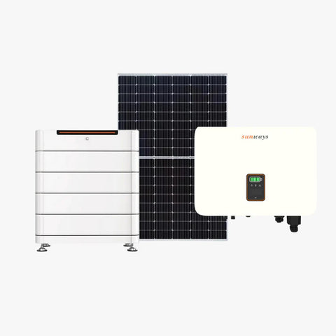 Sunways -5kw inverter - 10 kwh tároló - 14 db panel